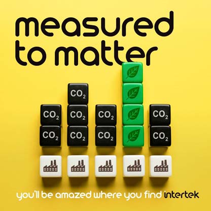 Blocks with icons representing factories and carbon emissions